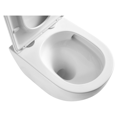 QeramiQ Cyclone Wandclosetpack - 37x52cm - diepspoel - cycloneflush - spoelrandloos - softclose zitting - glans wit SHOWROOMMODEL