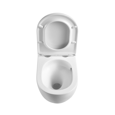 QeramiQ Cyclone Wandclosetpack - 37x52cm - diepspoel - cycloneflush - spoelrandloos - softclose zitting - glans wit SHOWROOMMODEL