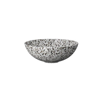 Looox Ceramic terrazzo Vasque à poser Ø 40x15cm Terrazzo noir