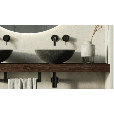 Looox Ceramic raw waskom - 40cm - rond - rust OUTLETSTORE