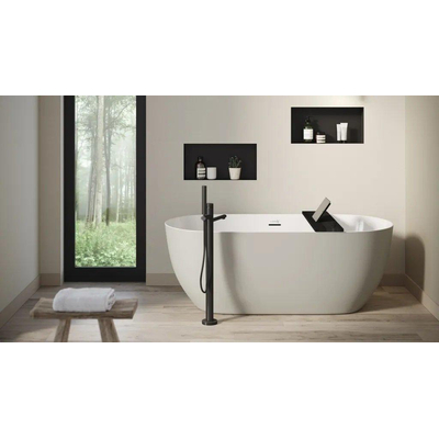 Looox chill baignoire îlot 170x80x60cm acrylique bicolore blanc brillant / gris mat