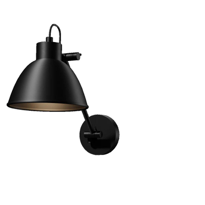 Looox Light collection wandlamp - 1-armig - verstelbaar - zwart mat