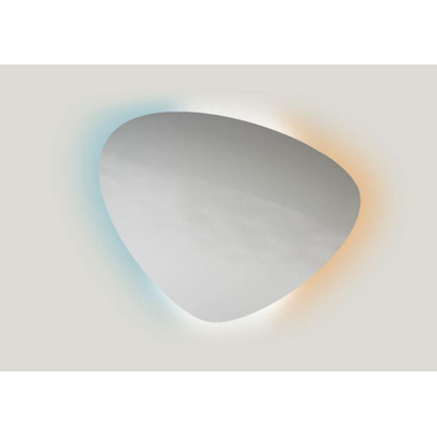 LoooX Organic spiegel – organisch – 120x100 cm – indirecte LED rondom – instelbare lichtkleur – Zilver