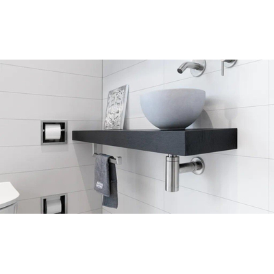 Looox Rail Porte-serviettes - 35cm - inox brossé