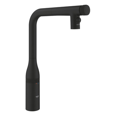 Grohe Essence SmartControl 1-gats Keukenkraan - uittrekbare uitloop - 2 straalsoorten - voorsprong 20.1cm - phantom black (zwart)