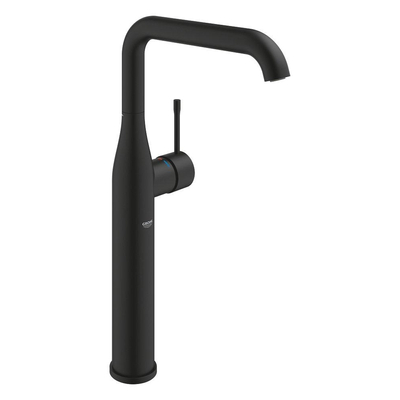 GROHE Essence Mitigeur de lavabo - taille XL - hauteur élevée - bonde de vidange - push-up - phantom black (noir mat)