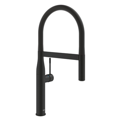 Grohe Essence New 1-gats Keukenkraan - professionele uittrekbare handdouche - 2 straalsoorten - voorsprong 24cm - phantom black (zwart)