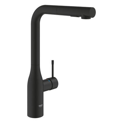 Grohe Essence New Keukenmengkraan - L-uitloop - phantom black (zwart)