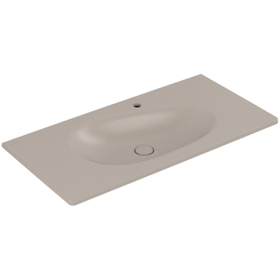 Villeroy & Boch Antao meubelwastafel - 100x50cm - 1 kraangat - zonder overloop CeramicPlus - mat almond (beige)