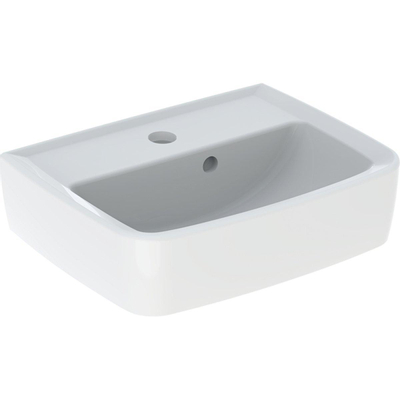 Geberit Bastia lave-main carré - 40x31cm - trou pour robinet - trop-plein - blanc