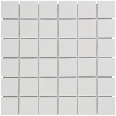 The Mosaic Factory Barcelona carrelage mosaïque 4.8x4.8x0.6cm pour mur intérieur et extérieur carré céramique Extra blanc