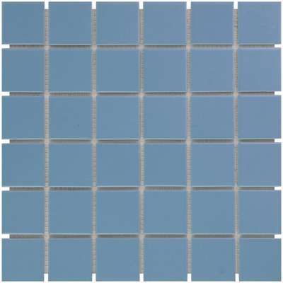 The Mosaic Factory Barcelona mozaïektegel - 30.9x30.9cm - wandtegel - Vierkant - Porselein Blue Glans