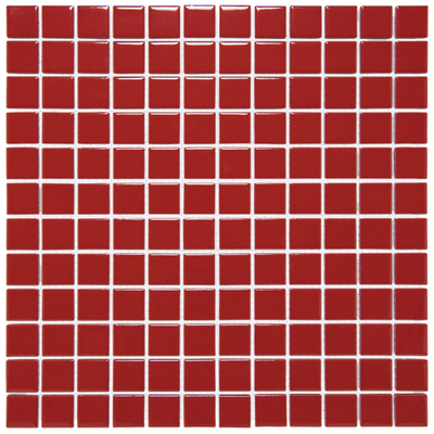 The Mosaic Factory Barcelona Carrelage mosaïque carré 30x30cm pour le mur et pour l'intérieur et l'extérieur porcelaine Rouge