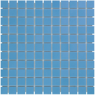 The Mosaic Factory Barcelona mozaïektegel - 30x30cm - wandtegel - Vierkant - Porselein Blue Glans