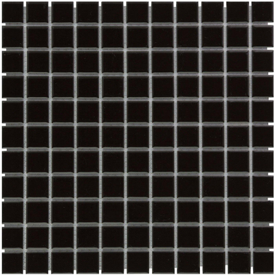 The Mosaic Factory Barcelona mozaïektegel - 30x30cm - wandtegel - Vierkant - Porselein Black Glans