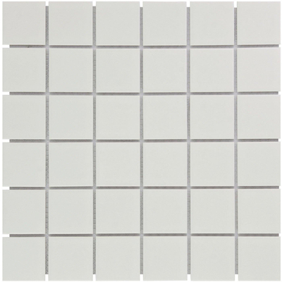 The Mosaic Factory Barcelona mozaïektegel - 30.9x30.9cm - wand en vloertegel - Vierkant - Porselein White Mat