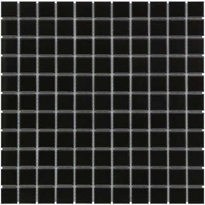 The Mosaic Factory Barcelona mozaïektegel - 30x30cm - wand en vloertegel - Vierkant - Porselein Black Mat