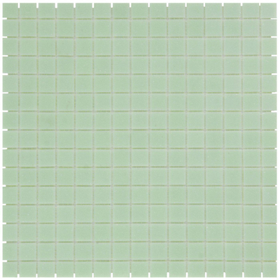 The Mosaic Factory Amsterdam mozaïektegel - 32.2x32.2cm - wand en vloertegel - Vierkant - Glas Ultra Light Green Mat