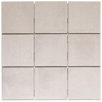 The mosaic factory kasba carreau de mosaïque 9.7x9.7x0.65cm carreau de mur pour intérieur et extérieur carré porcelaine blanc brillant