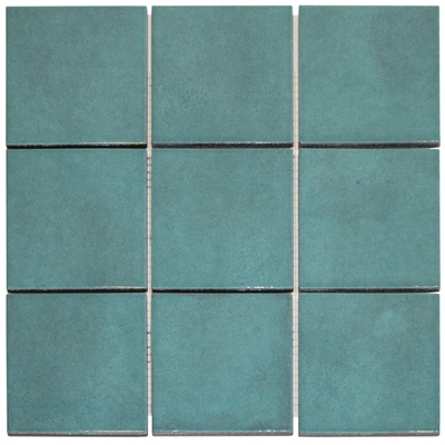 The Mosaic Factory Kasba mozaïektegel - 30x30cm - wandtegel - Vierkant - Porselein Ocean Blue glans
