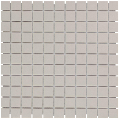 The Mosaic Factory London Carrelage mosaïque carré 2.3x2.3x0.6cm pour le mur pour l'intérieur et l'extérieur porcelaine non verni blanc