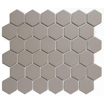 La Mosaic Factory London carreau mosaïque - 28,2x32,1cm - carrelage mural et de sol - Hexagone/Hexagone - Porcelaine Gris Mat