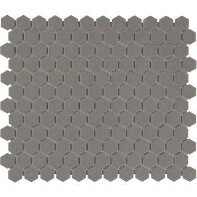 The Mosaic Factory London carrelage mosaïque 26x30cm pour sol intérieur et extérieur hexagonal céramique gris foncé