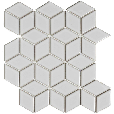 The Mosaic Factory Paris carrelage mosaïque 26.6x30.5cm pour mur intérieur et extérieur bucket Porcelaine Blanc Brillant