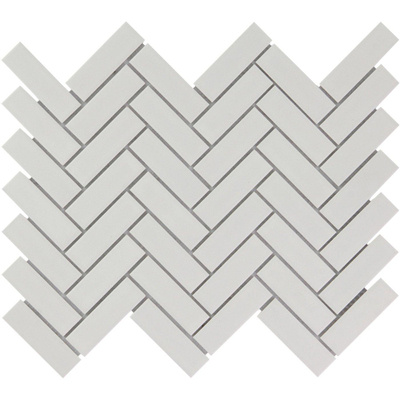 La Mosaic Factory Paris carreau mosaïque - 24,7x31,8cm - carrelage mural et de sol - Rectangulaire - Porcelaine Blanc Mat