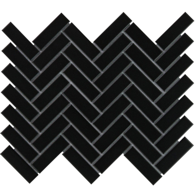 La Mosaic Factory Paris carreau mosaïque - 24,7x31,8cm - carrelage mural et de sol - Rectangulaire - Porcelaine Noir Mat