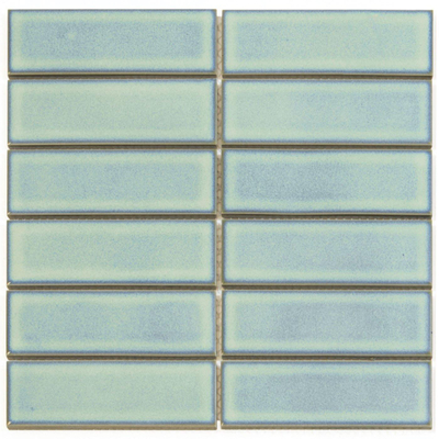 The Mosaic Factory Barcelona - Carrelage mosaïque - 30x30cm - carrelage mural - Rectangulaire - porcelaine - Turquoise brillant