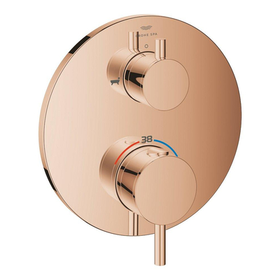 Grohe Atrio thermostatische afdekset met omstel warm sunset