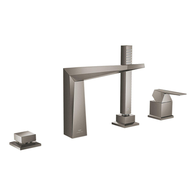 Grohe Allure brilliant viergats badcombinatie hard graphite geborsteld