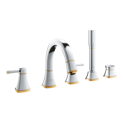 Grohe Grandera Badrandcombinatie - 5-gats - chroom/goud