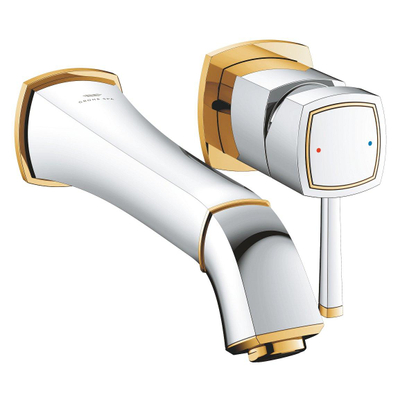 Grohe Grandera 2-gats wastafelmengkraan wand 234mm chroom/goud