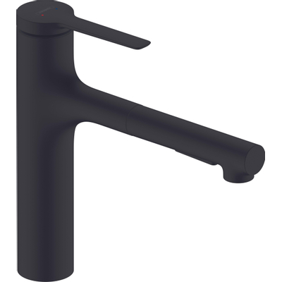 Hansgrohe Zesis m33 1 greeps keukenkraan - 160 metalen uittrekbare. vuistdouche - 2jet - mat zwart