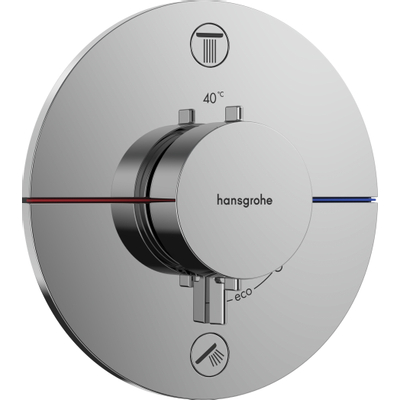 HansGrohe ShowerSelect Comfort S Thermostat à encastrer pour 2 systèmes avec combinaison de sécurité intégrée selon EN1717