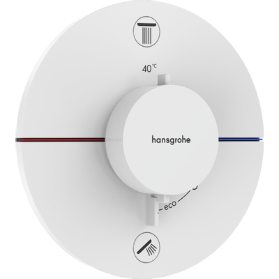 Hansgrohe Showerselect Comfort S thermostatique encastrable - 2 fonctions - combinaison sécurité applicable bain/remplissage - mat blanc