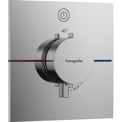 Hansgrohe ShowerSelect Douche pluie - partie encastrable - robinet thermostatique - pommeau - bras de douche - Chrome