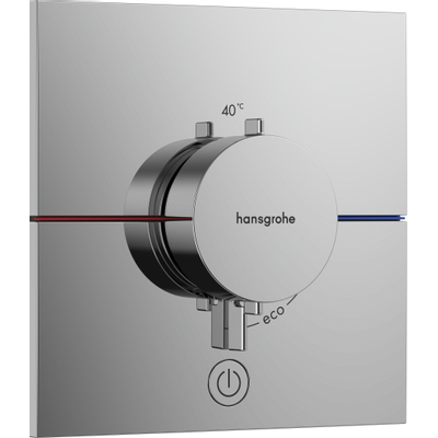 Hansgrohe ShowerSelect Comfort E Thermostaat - inbouw - 1 functie - extra uitgang - hoogglans chroom