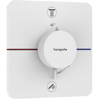 Hansgrohe Showerselect Comfort Q thermostatique encastrable pour 2 fonctions mat blanc