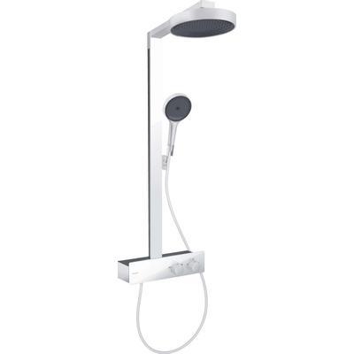 Hansgrohe Rainfinity Colonne de douche 250 1jet tablette de douche 350 mat blanc