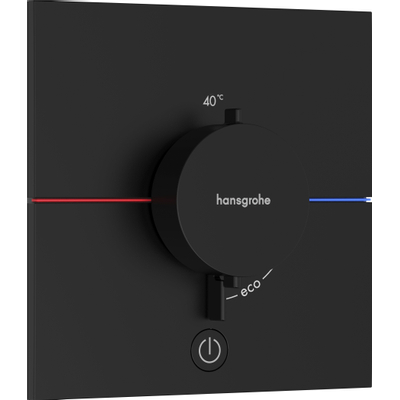 Hansgrohe ShowerSelect Comfort E Mitigeur thermostatique - encastré - 1 fonction - sortie supplémentaire - noir mat