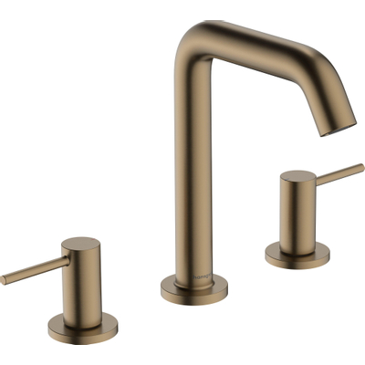 Hansgrohe Tecturis Wastafelkraan - mengkraan - rond - 15.6cm uitloop - 3-gats - geborsteld brons