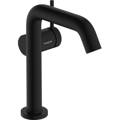 Hansgrohe Tecturis s 1 greeps wastafelkraan - 150 Fine - coolstart - met PushOpen - waste set - mat zwart