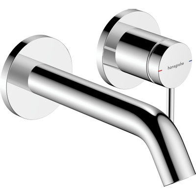 Hansgrohe Tecturis s Eengreeps wastafelkraan - inbouw - voor wandmontage - met uitloop 16 - 5 cm - hoogglans chroom