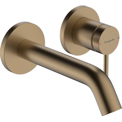 Hansgrohe Tecturis Robinet lavabo encastré - mitigeur - rond - monocommande - bec 16.5 cm - bronze brossé