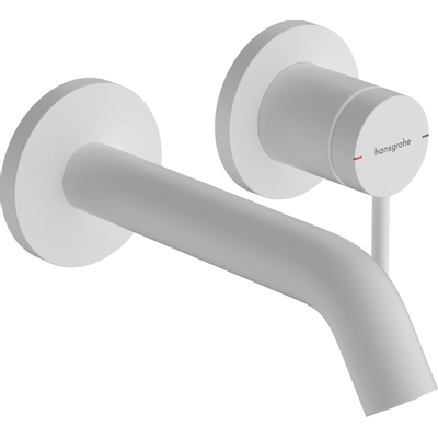 Hansgrohe Tecturis Robinet lavabo encastré - mitigeur - rond - mono-commande - bec 16.5 cm - blanc mat