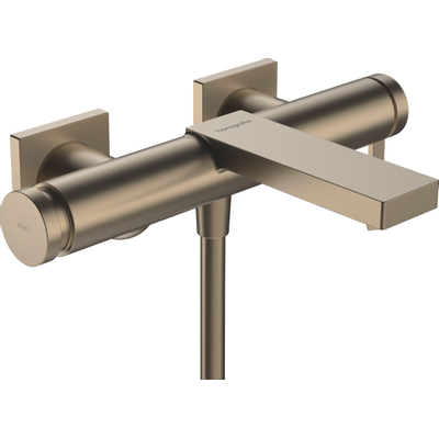 Hansgrohe Tecturis E Badkraan - met omstel - met koppelingenHOH=15cm - met waterval straalbrushed - geborsteld brons