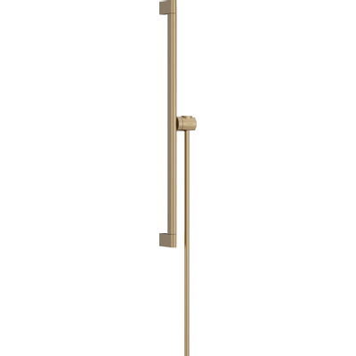 Hansgrohe Unica Glijstang S Puro - 65 cm - met easy slide schuifstuk en isiflex - doucheslang - 160 cm - geborsteld brons